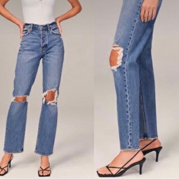 Abercrombie & Fitch The Dad High Rise Jeans - Picture 1 of 6